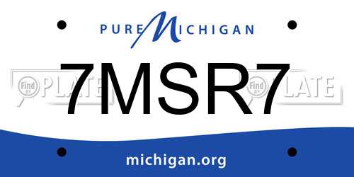 7MSR7 Michigan License Plate