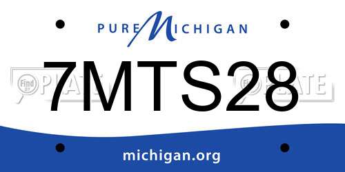 7MTS28 Michigan License Plate