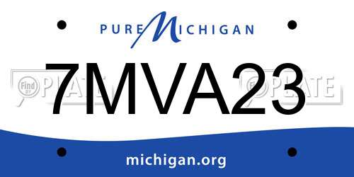 7MVA23 Michigan License Plate