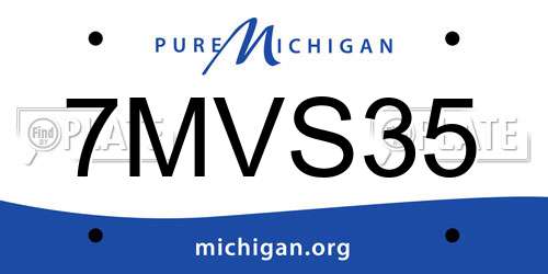 7MVS35 Michigan License Plate