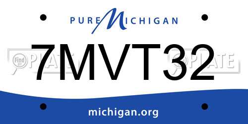 7MVT32 Michigan License Plate