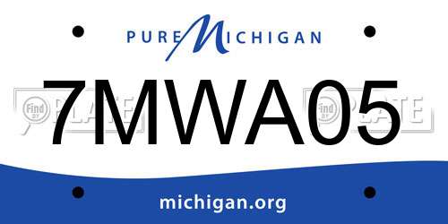 7MWA05 Michigan License Plate