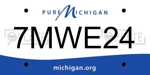 7MWE24 Michigan License Plate