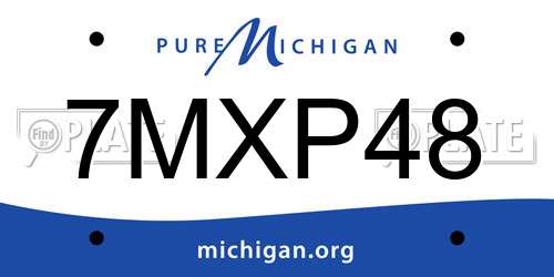 7MXP48 Michigan License Plate