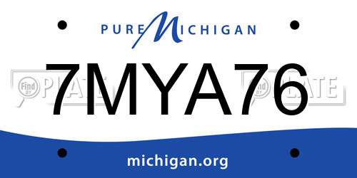 7MYA76 Michigan License Plate