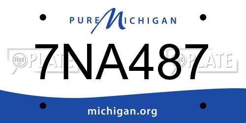 7NA487 Michigan License Plate