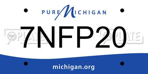 7NFP20 Michigan License Plate
