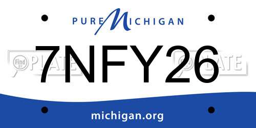 7NFY26 Michigan License Plate