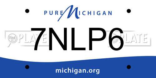 7NLP6 Michigan License Plate