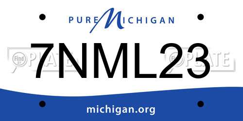 7NML23 Michigan License Plate