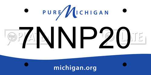 7NNP20 Michigan License Plate