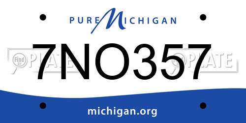 7NO357 Michigan License Plate