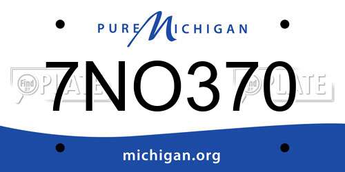7NO370 Michigan License Plate