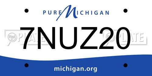 7NUZ20 Michigan License Plate
