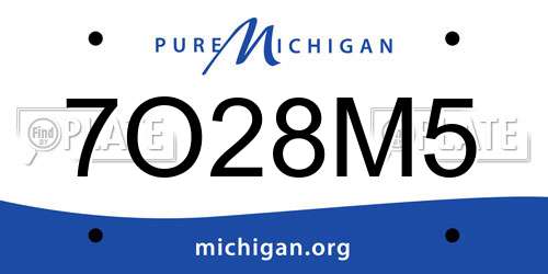 7O28M5 Michigan License Plate
