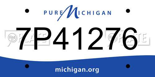 7P41276 Michigan License Plate
