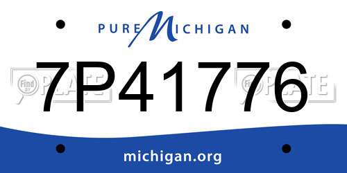 7P41776 Michigan License Plate
