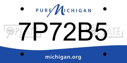 7P72B5 Michigan License Plate