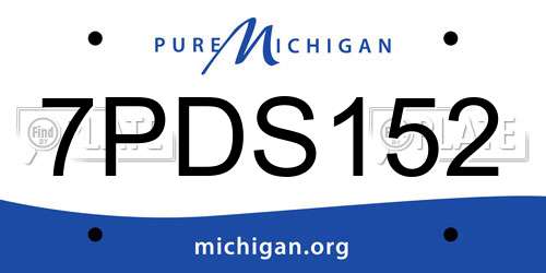 7PDS152 Michigan License Plate
