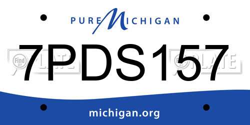7PDS157 Michigan License Plate