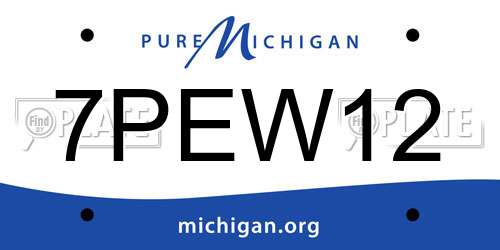 7PEW12 Michigan License Plate