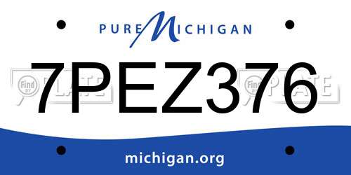 7PEZ376 Michigan License Plate