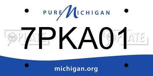 7PKA01 Michigan License Plate