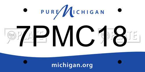 7PMC18 Michigan License Plate