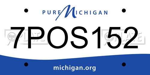 7POS152 Michigan License Plate