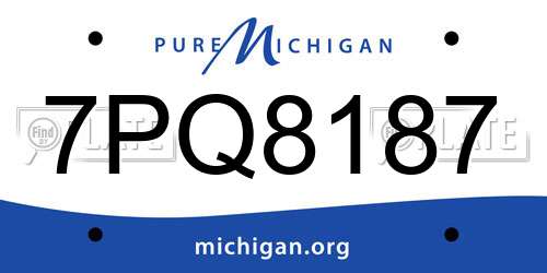 7PQ8187 Michigan License Plate