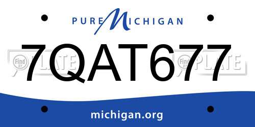 7QAT677 Michigan License Plate
