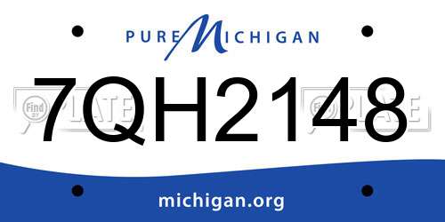7QH2148 Michigan License Plate
