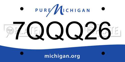 7QQQ26 Michigan License Plate