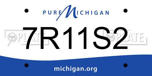 7R11S2 Michigan License Plate