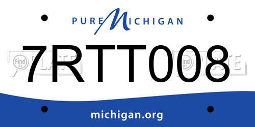 7RTT008 Michigan License Plate