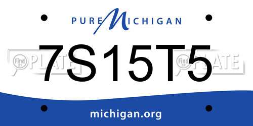 7S15T5 Michigan License Plate