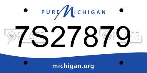 7S27879 Michigan License Plate