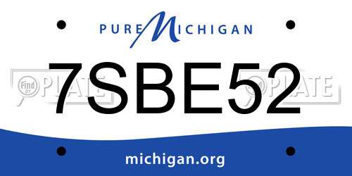 7SBE52 Michigan License Plate