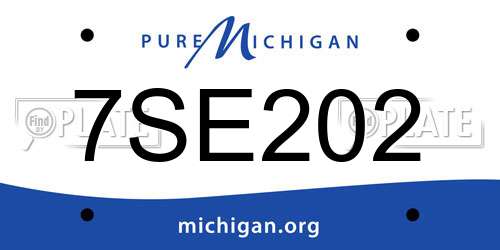 7SE202 Michigan License Plate