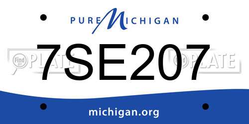 7SE207 Michigan License Plate