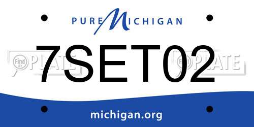 7SET02 Michigan License Plate