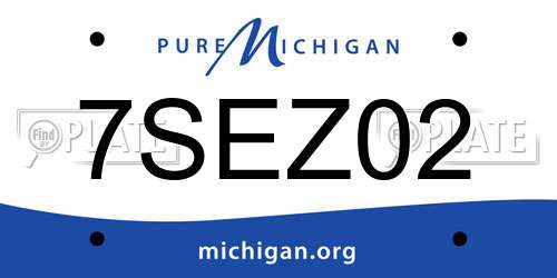 7SEZ02 Michigan License Plate