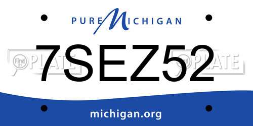 7SEZ52 Michigan License Plate