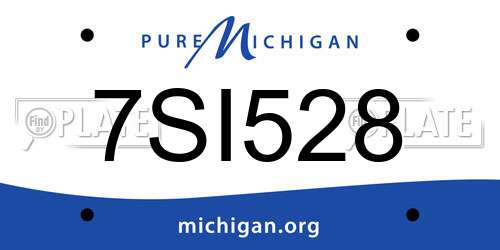 7SI528 Michigan License Plate