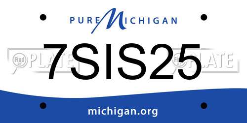 7SIS25 Michigan License Plate