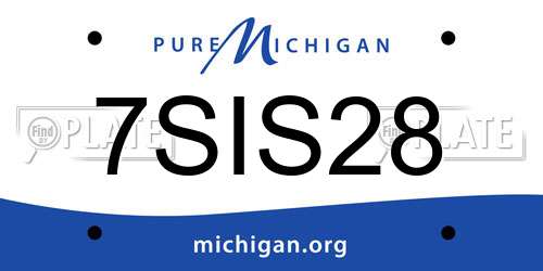 7SIS28 Michigan License Plate
