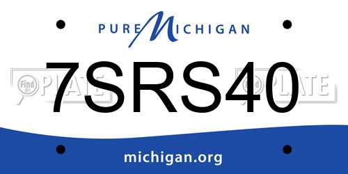 7SRS40 Michigan License Plate
