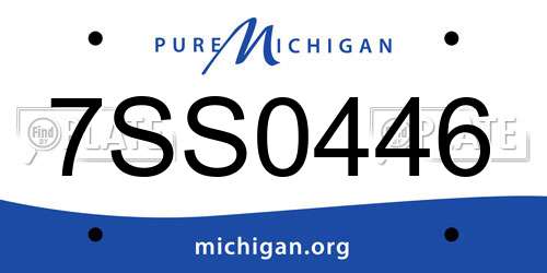 7SS0446 Michigan License Plate