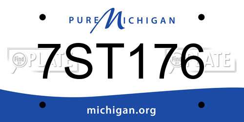 7ST176 Michigan License Plate