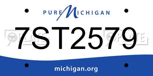 7ST2579 Michigan License Plate